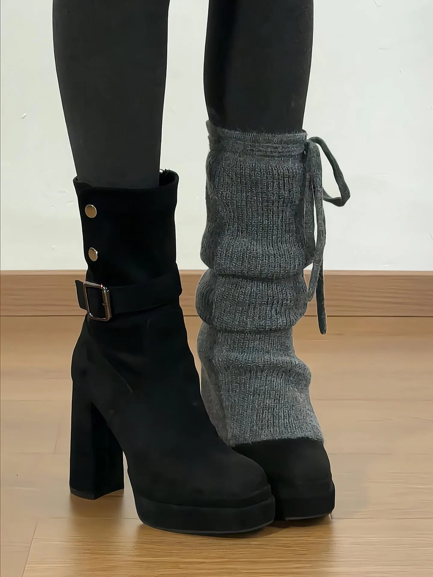 Black Vintage Platform Ankle Boots – Coquette Academia Shoes | Soft Jam