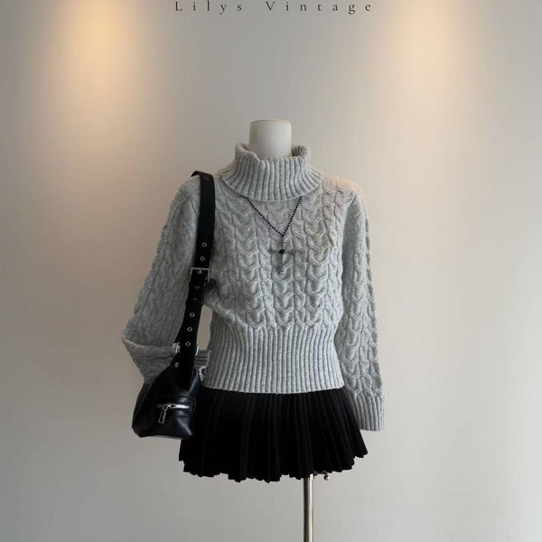 Autumn/Winter Elegant Light Gray Sweater