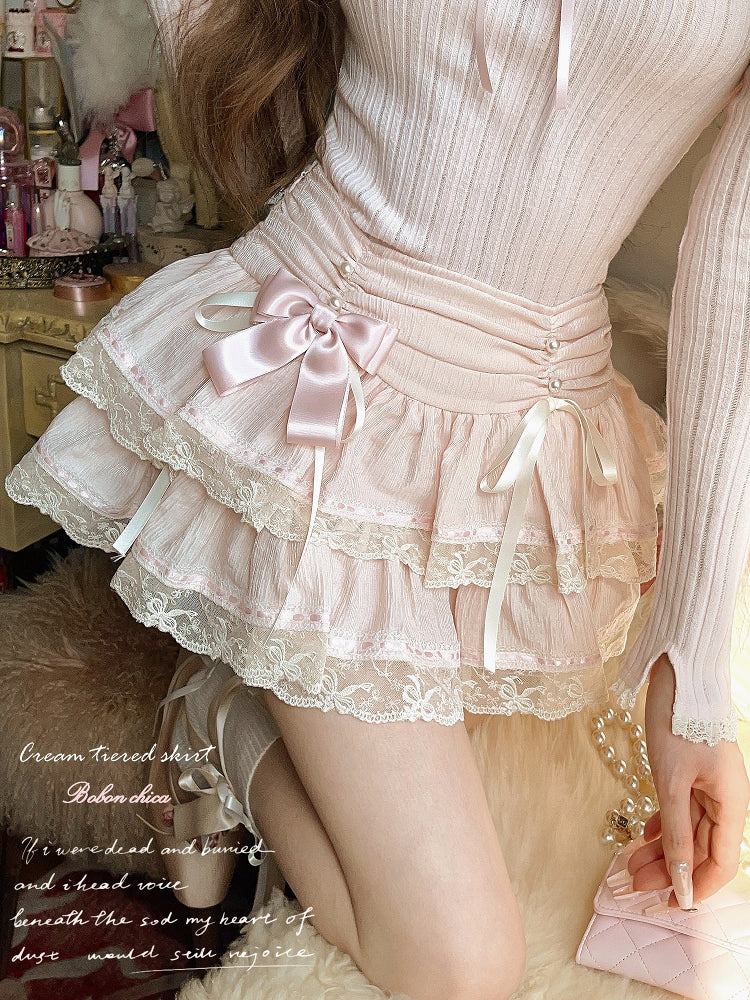 Lace Antique Tencel Skirt