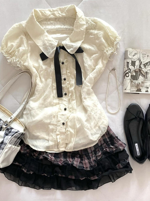vintage doll collar shirt