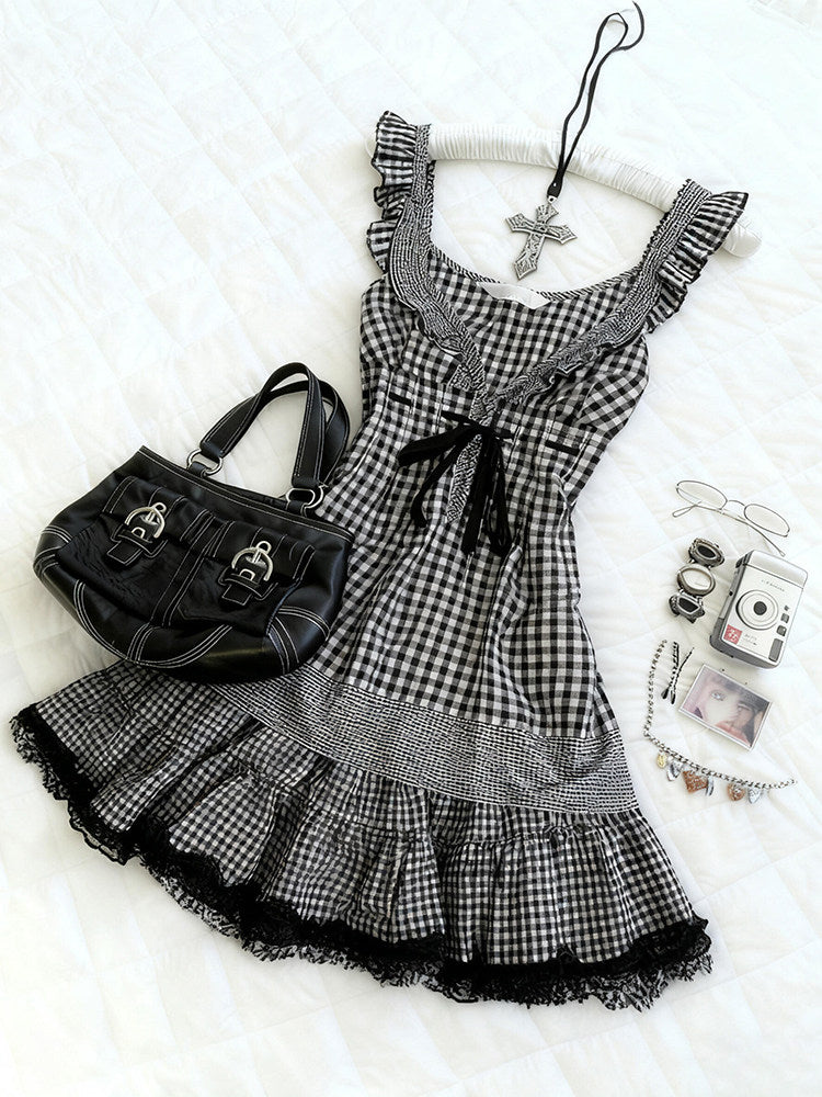 Black and white checkered dress – Soft Jam