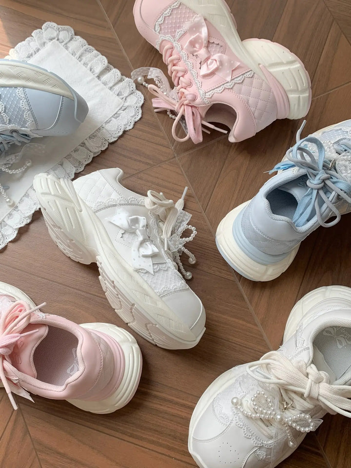 Heart Knot Platform Sneakers Soft Jam Studio