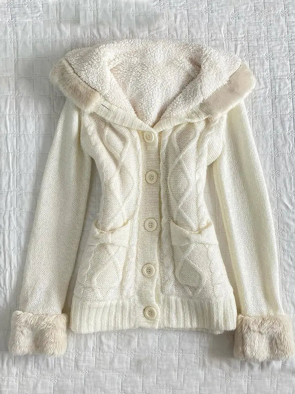 White sweater cardigan