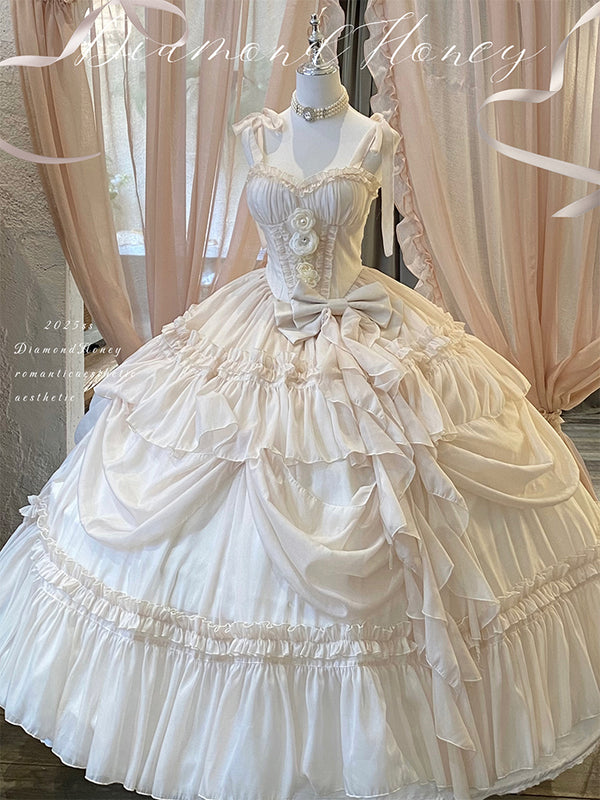 Beige ladies dress