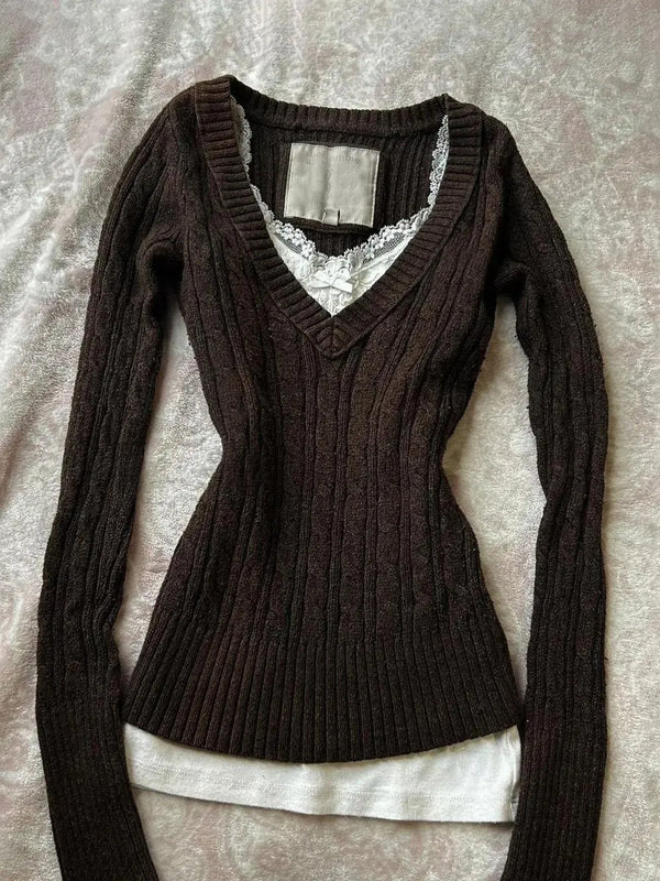 Millennial-style hot girl sweater cardigan