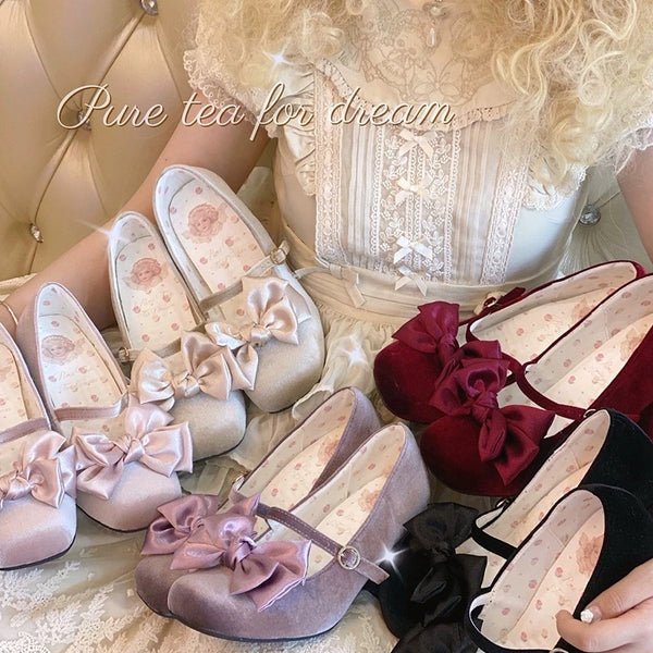 Square Toe Butterfly Mary Janes
