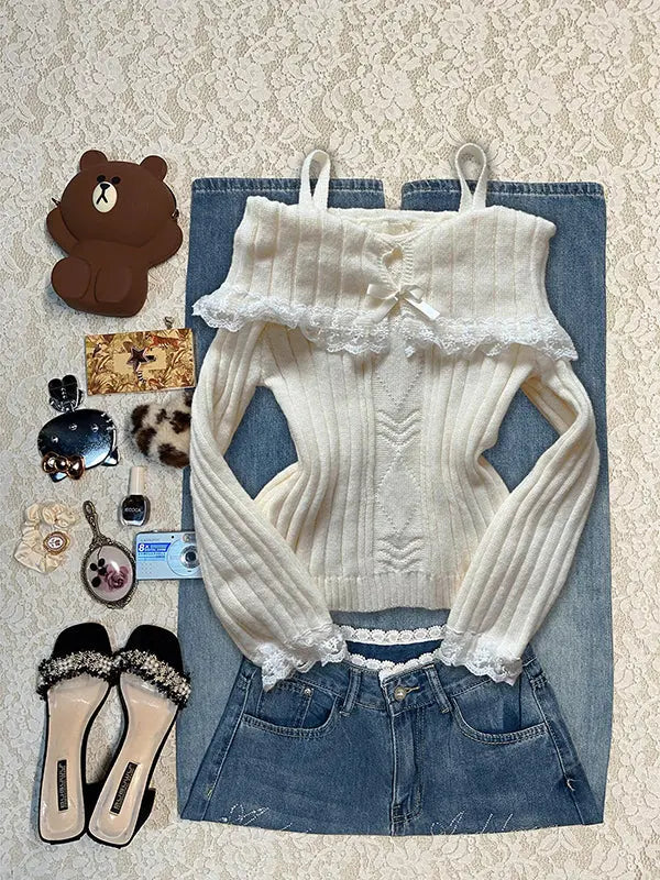 Women's off-shoulder sweater