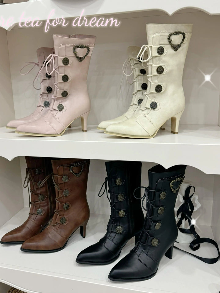 Bow pointed boots Soft Jam Studio