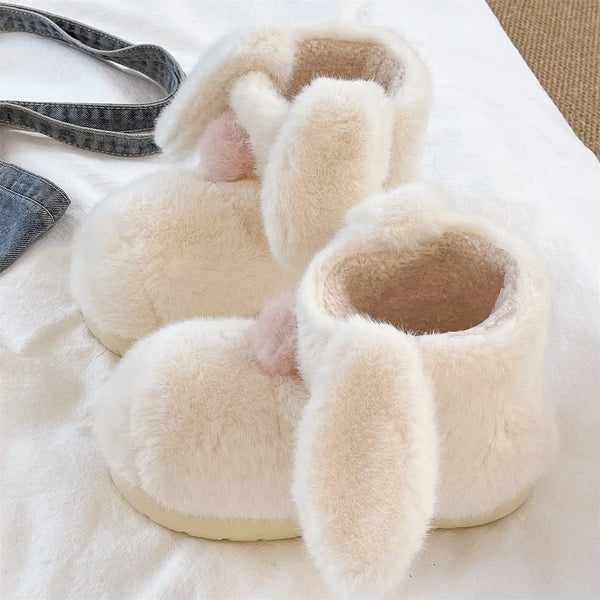 Cute bunny ear cotton shoes for girls