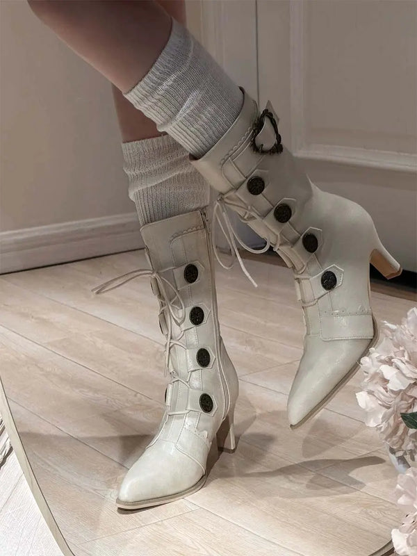 Bow pointed boots Soft Jam Studio