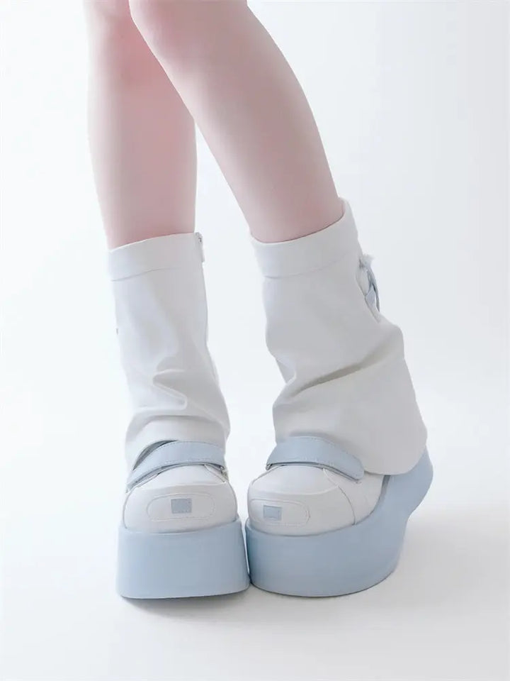 Medical leg boots pink thick-soled shoes Soft Jam Studio
