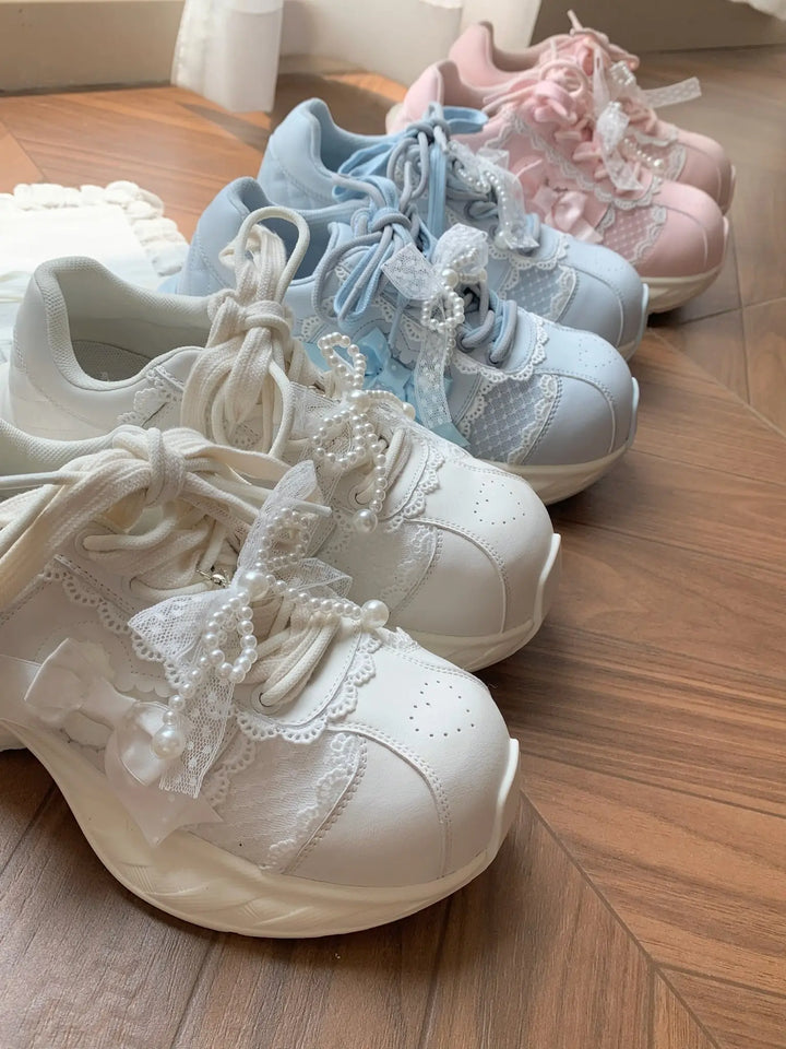 Heart Knot Platform Sneakers Soft Jam Studio