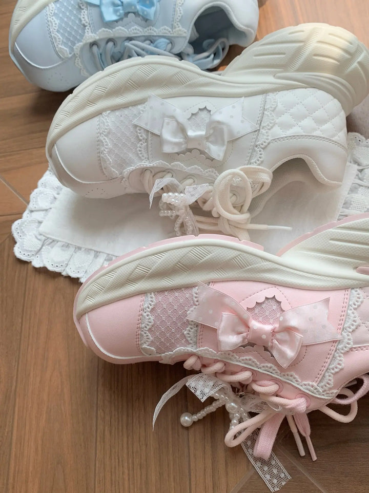 Heart Knot Platform Sneakers Soft Jam Studio