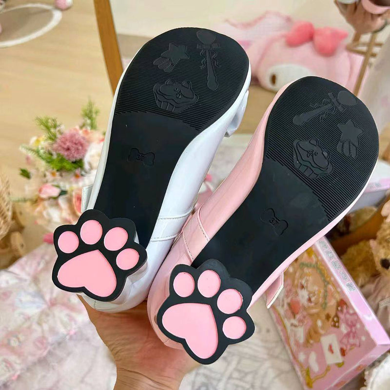 Cute cat-themed round head
