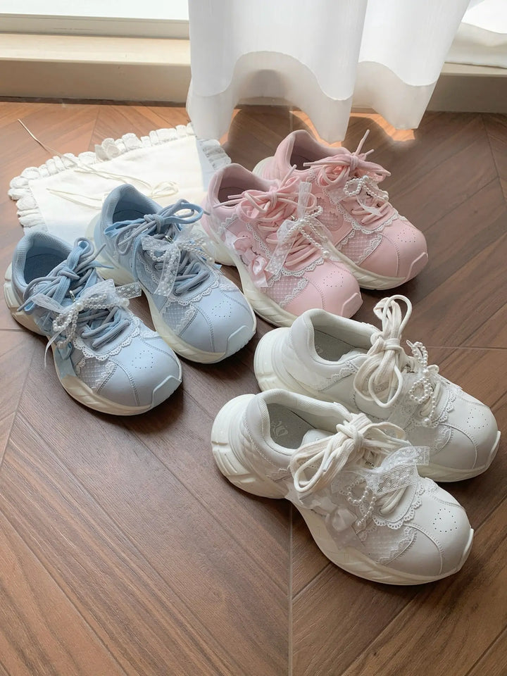 Heart Knot Platform Sneakers Soft Jam Studio