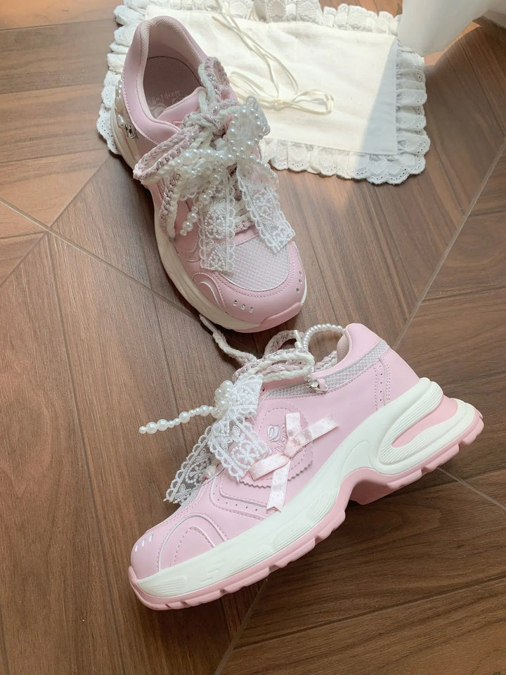 Heart Knot Platform Sneakers Soft Jam Studio
