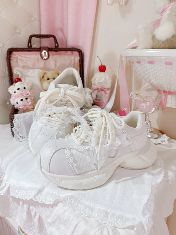 Heart Knot Platform Sneakers Soft Jam Studio