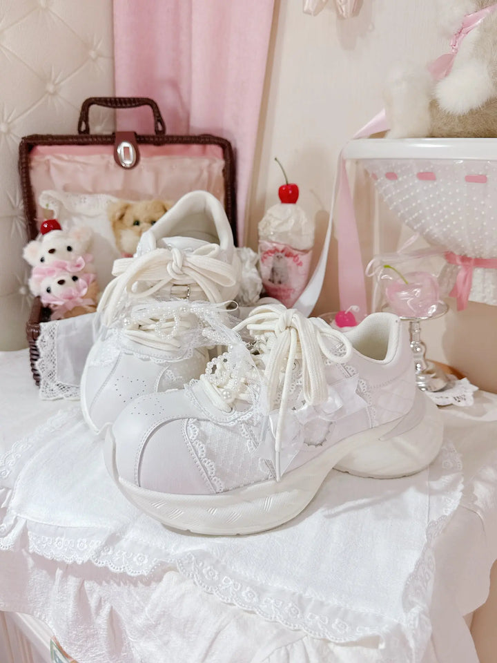 Heart Knot Platform Sneakers Soft Jam Studio