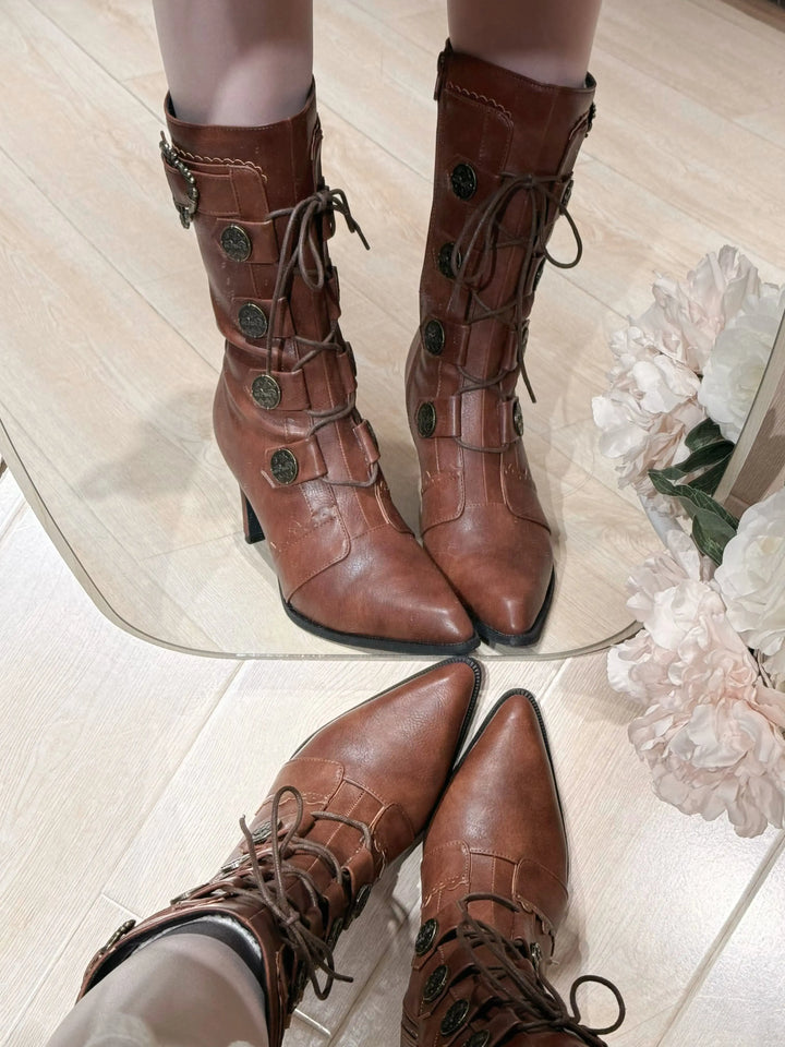 Bow pointed boots Soft Jam Studio