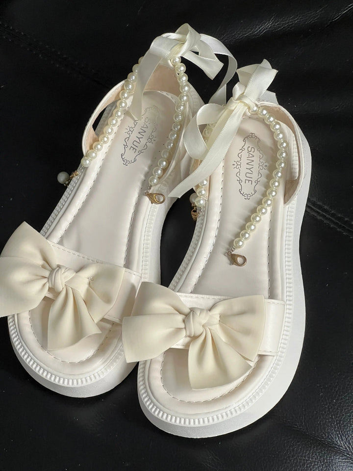 Back in stock: White Bows Scandals- size: 38 Soft Jam Studio