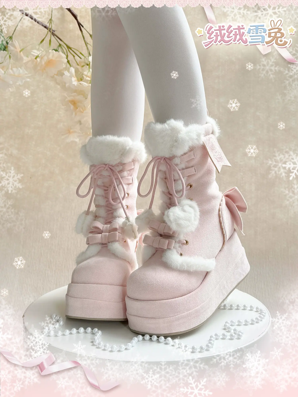 Plush Snow Rabbit Boots