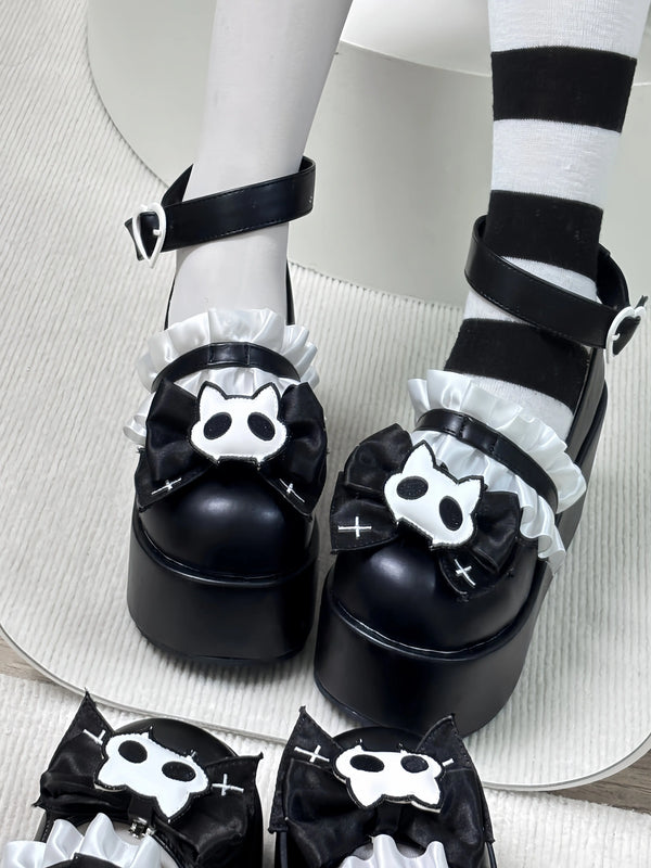 Night Owl Skull Original Platform Shoes Soft Jam Studio