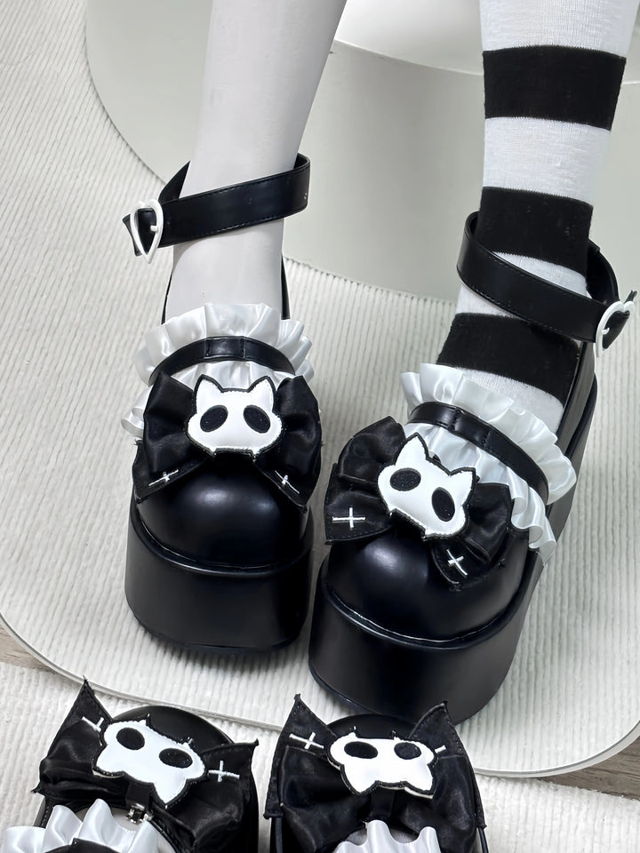 Night Owl Skull Original Platform Shoes Soft Jam Studio