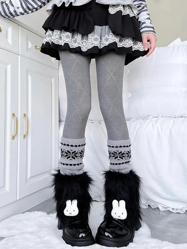 Snowflake gray leg set
