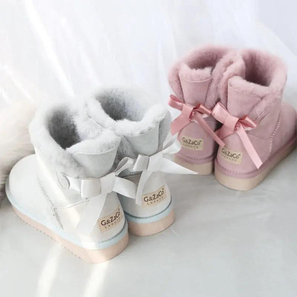 Winter bow snow boots
