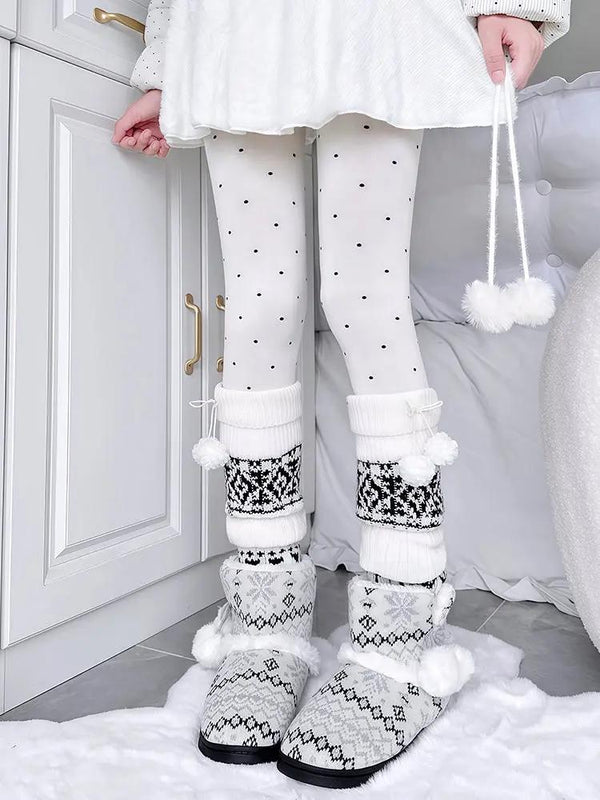 Fair Isle Knitted Socks