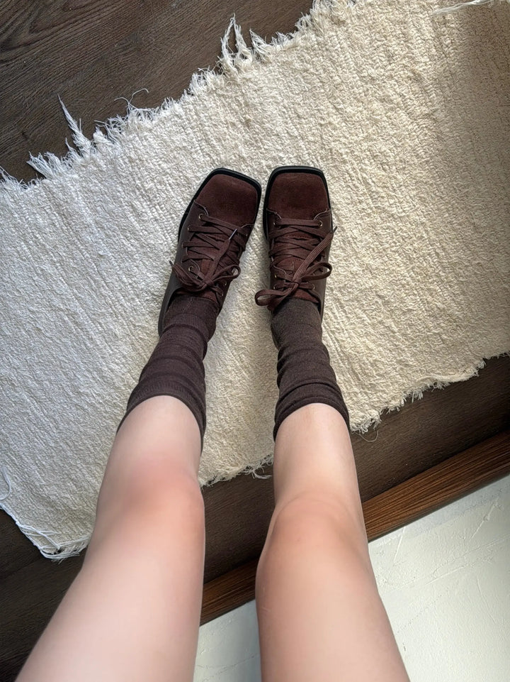 New niche retro style lace-up leather shoes Soft Jam Studio