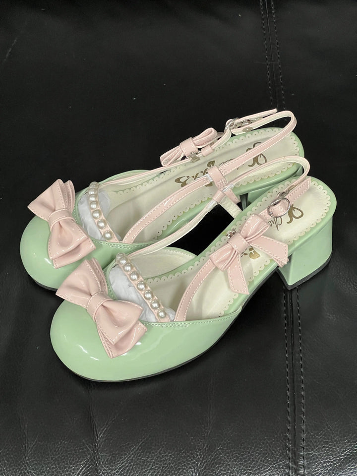 Back in stock: Green Bow Shoes- size: 38 Soft Jam Studio