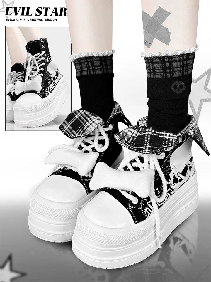 Skull Bones Canvas Shoes Soft Jam Studio