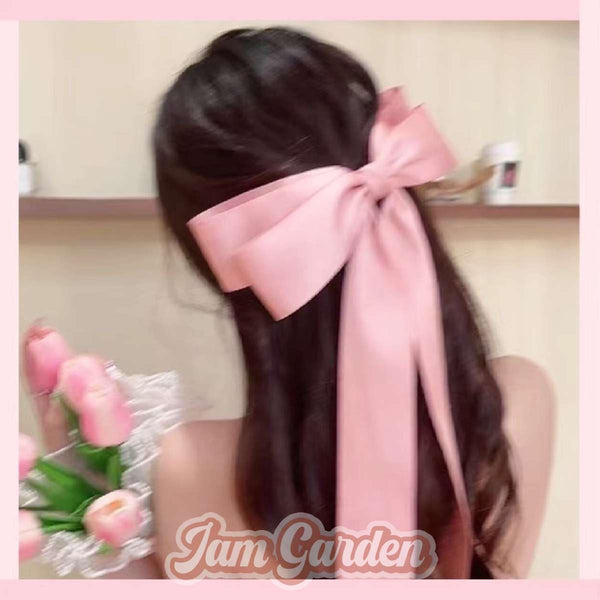 Niche Design French Bow Ribbon Hairpin Ballet Wind Head Spring Clip High-End Headdress Clip Tide - Jam Garden