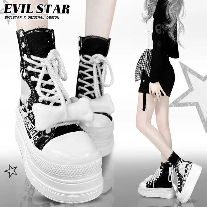 Skull Bones Canvas Shoes Soft Jam Studio