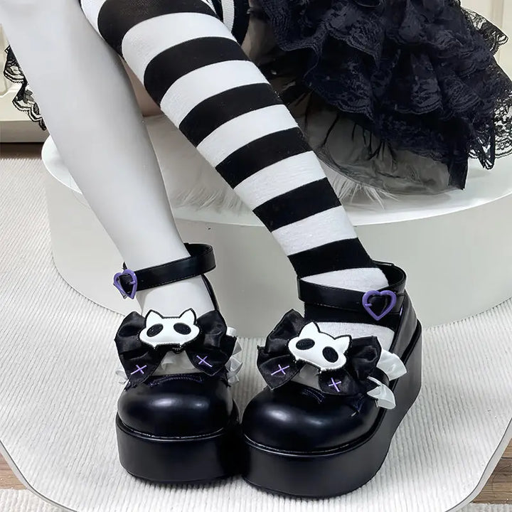 Night Owl Skull Original Platform Shoes Soft Jam Studio
