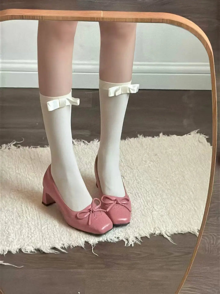 Square toe pink retro Mary Jane Soft Jam Studio