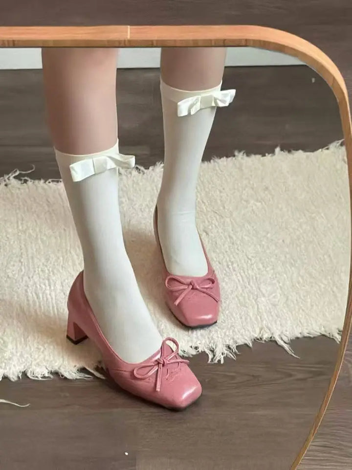 Square toe pink retro Mary Jane Soft Jam Studio