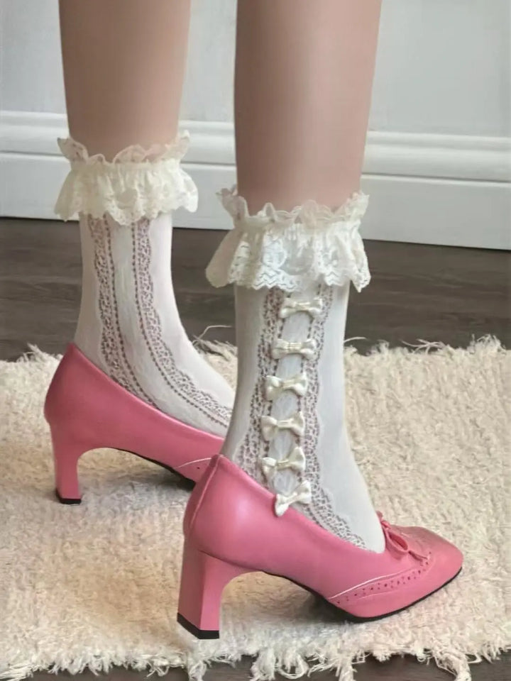 Square toe pink retro Mary Jane Soft Jam Studio