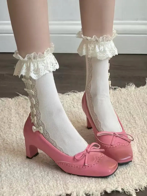Square toe pink retro Mary Jane Soft Jam Studio