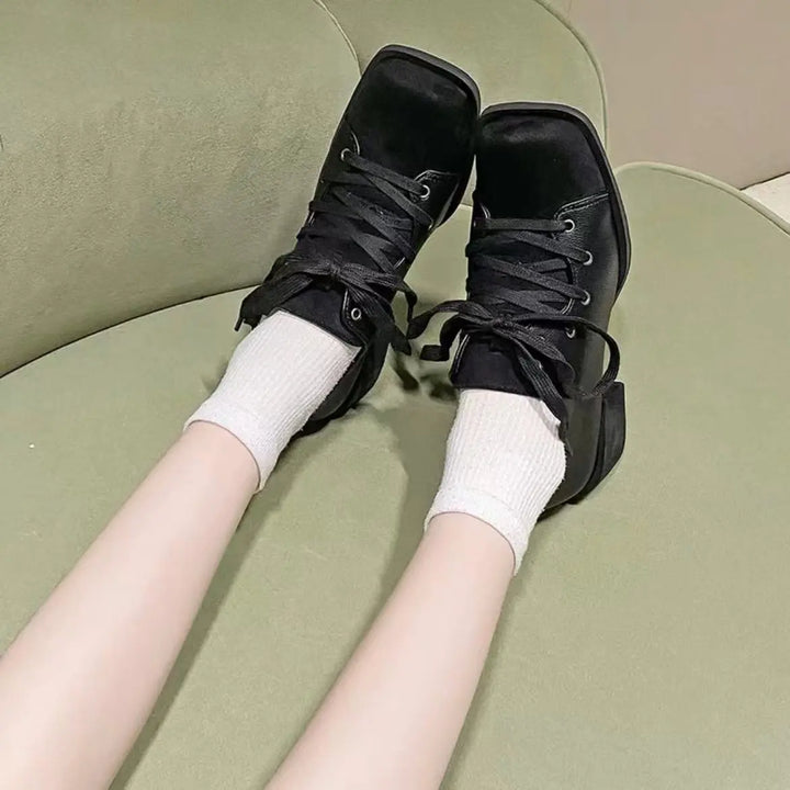 New niche retro style lace-up leather shoes Soft Jam Studio