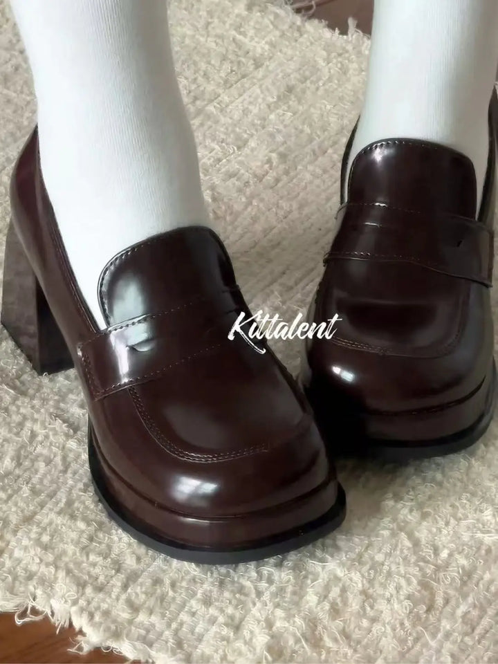 Everyday Mary Jane High Heels Brown Soft Jam Studio