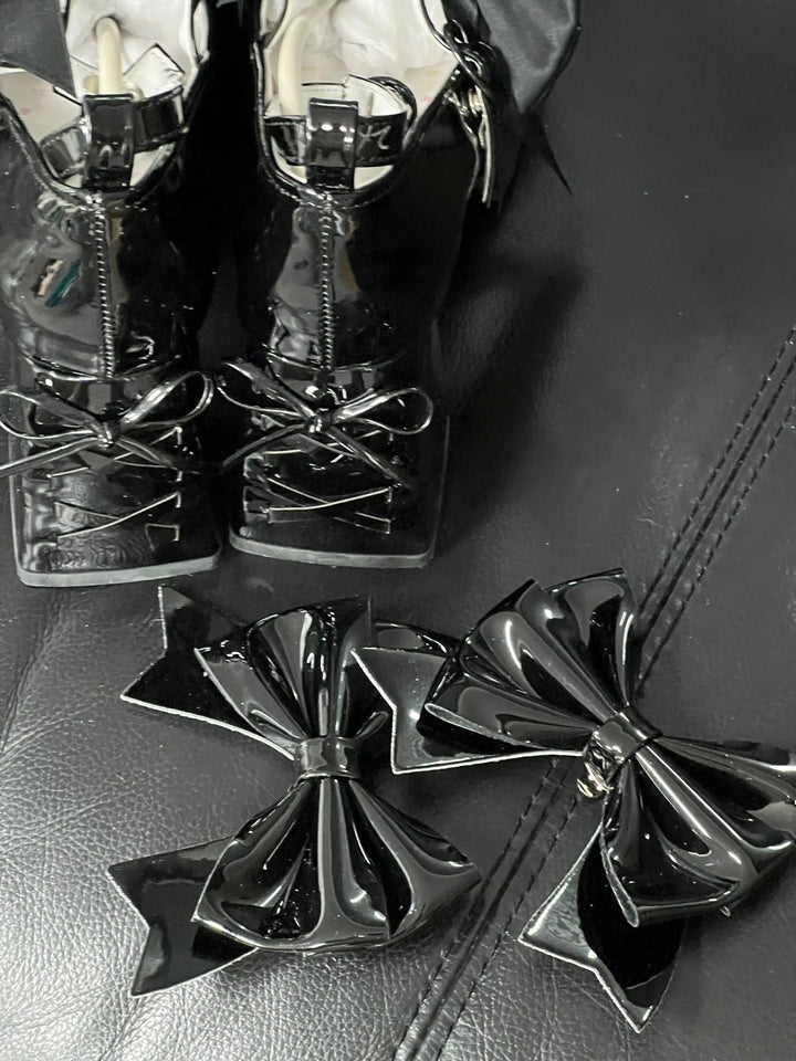Back in stock: Pure Tea for dream Black Bow Shoes- size: 37 Soft Jam Studio