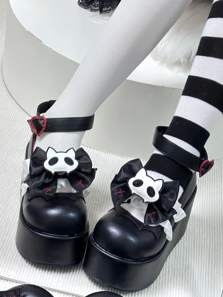 Night Owl Skull Original Platform Shoes Soft Jam Studio