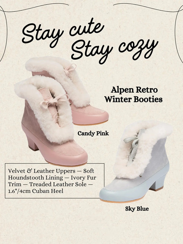 Alpine Vintage Winter Low Heel Boots