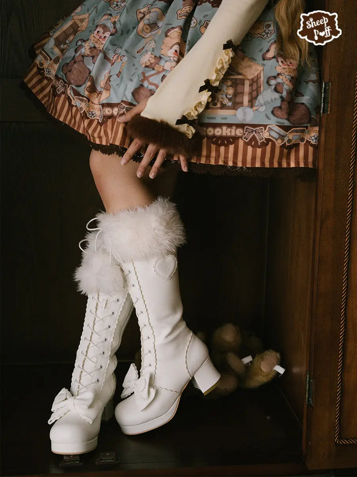 Retro autumn and winter high-heeled boots Soft Jam Studio