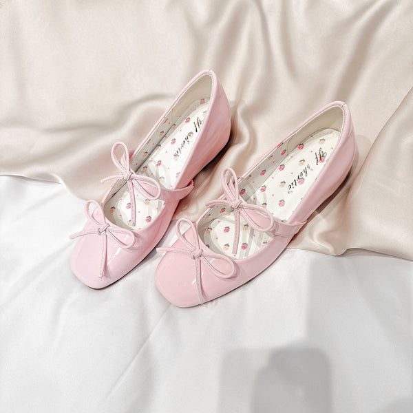 5cm patent leather Mary Jane with bow