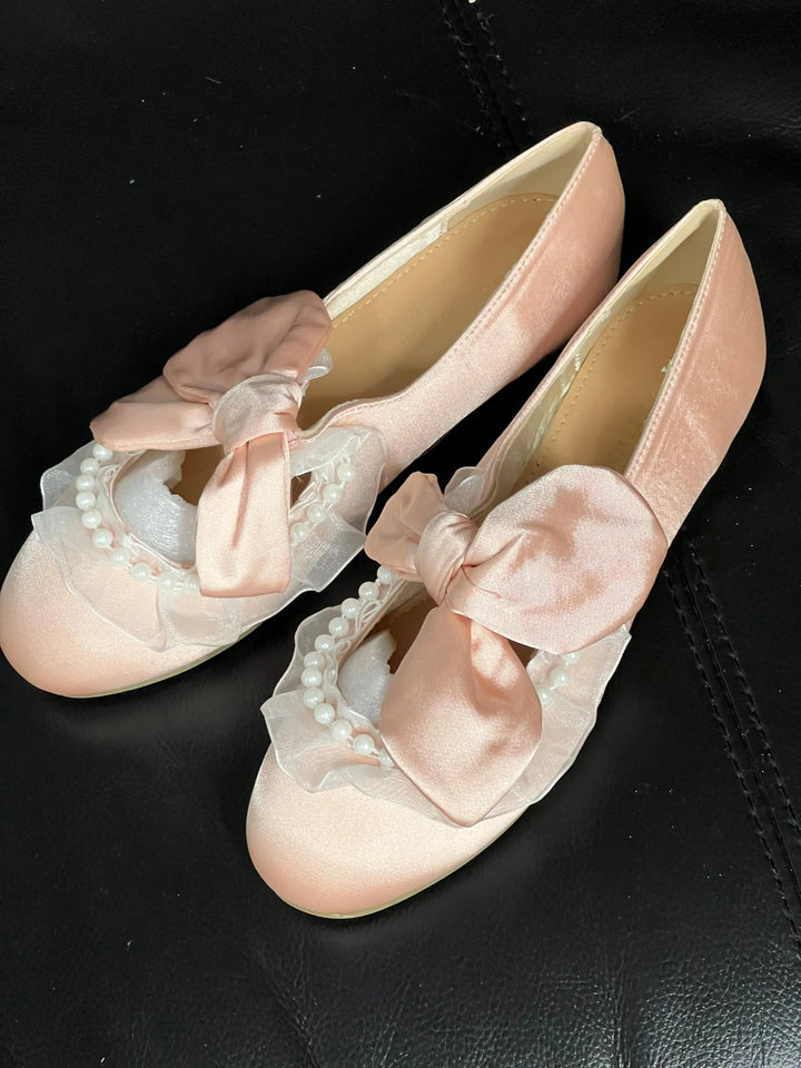 Back in stock: Pink Bow Shoes size: 35 Soft Jam Studio
