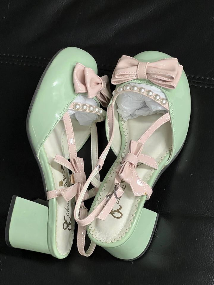 Back in stock: Green Bow Shoes- size: 38 Soft Jam Studio
