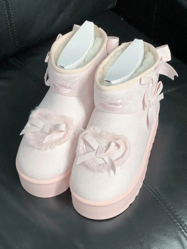 Back in stock: Pink Bow Boots- size: 37 Soft Jam Studio